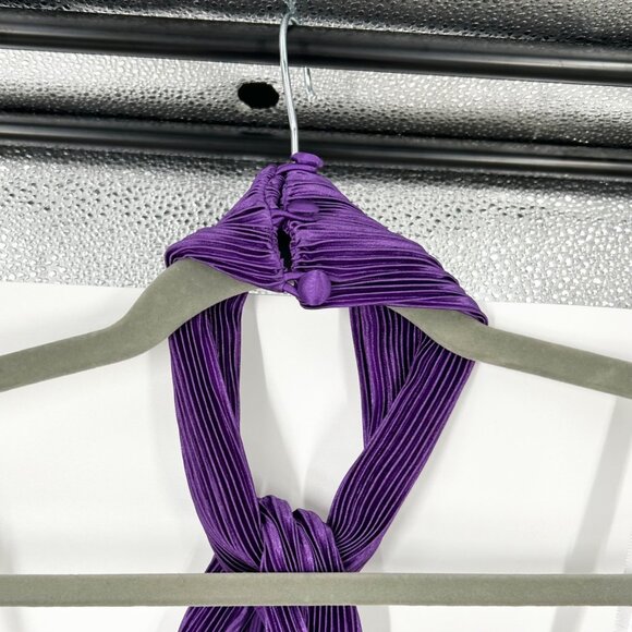 NWT L’idee Klum Lidi Pleated Bodycon Halter Gown in Arabia - Picture 6 of 12